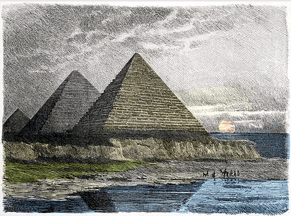 Seven Wonders of the World - Great Pyramid of Giza (Ferdinand Knab 1886)