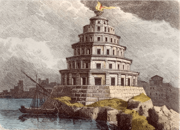 Seven Wonders of the World - Pharos Lighthouse (Ferdinand Knab 1886)